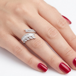 3.95 Carat Natural Diamond Designer Jewelry Set in 18K Gold
