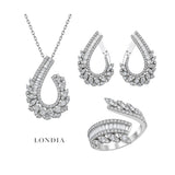 3.95 Carat Natural Diamond Designer Jewelry Set 