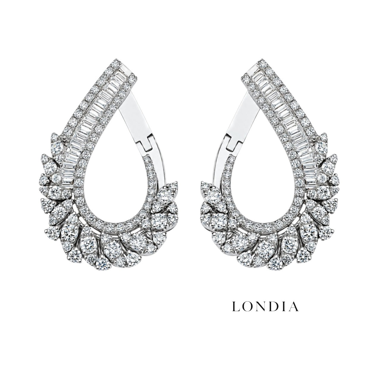 3.95 Carat Natural Diamond Designer Jewelry Set 