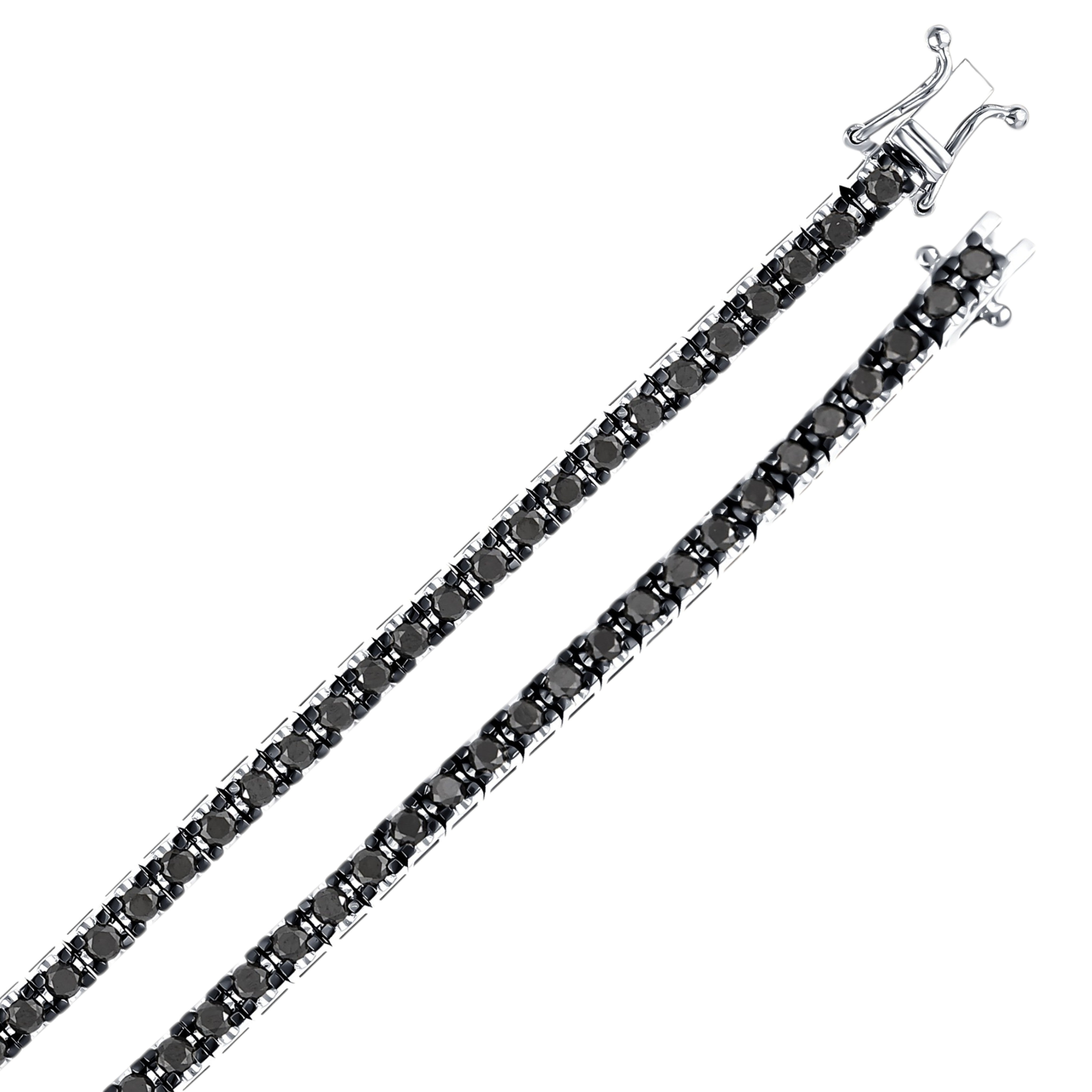 3 Carat Black Natural Diamond Clair Men’s Tennis Bracelet