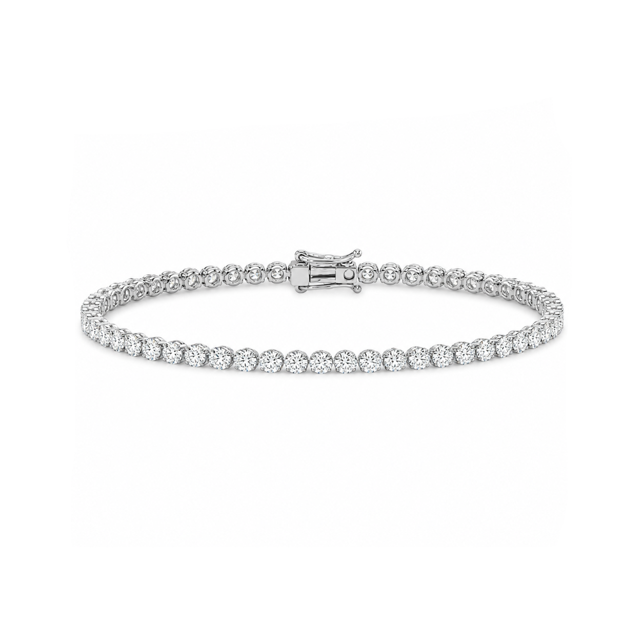 3 Carat Crown Design Natural Diamond Tennis Bracelet