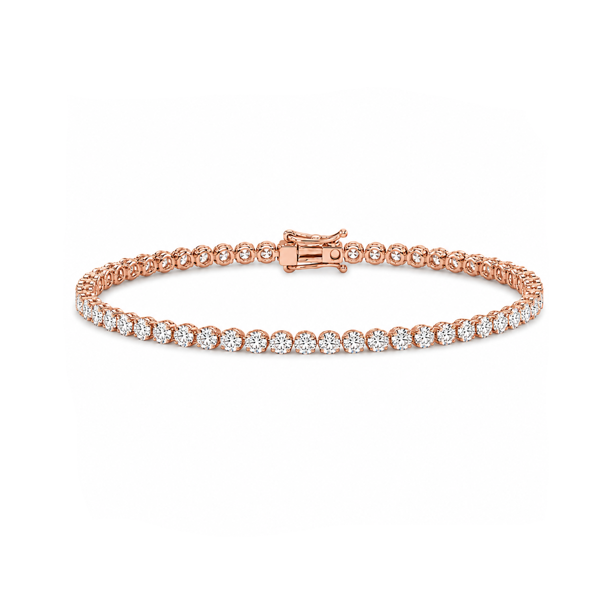 3 Carat Crown Design Natural Diamond Tennis Bracelet
