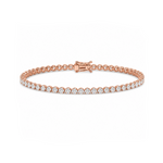 3 Carat Crown Design Natural Diamond Tennis Bracelet