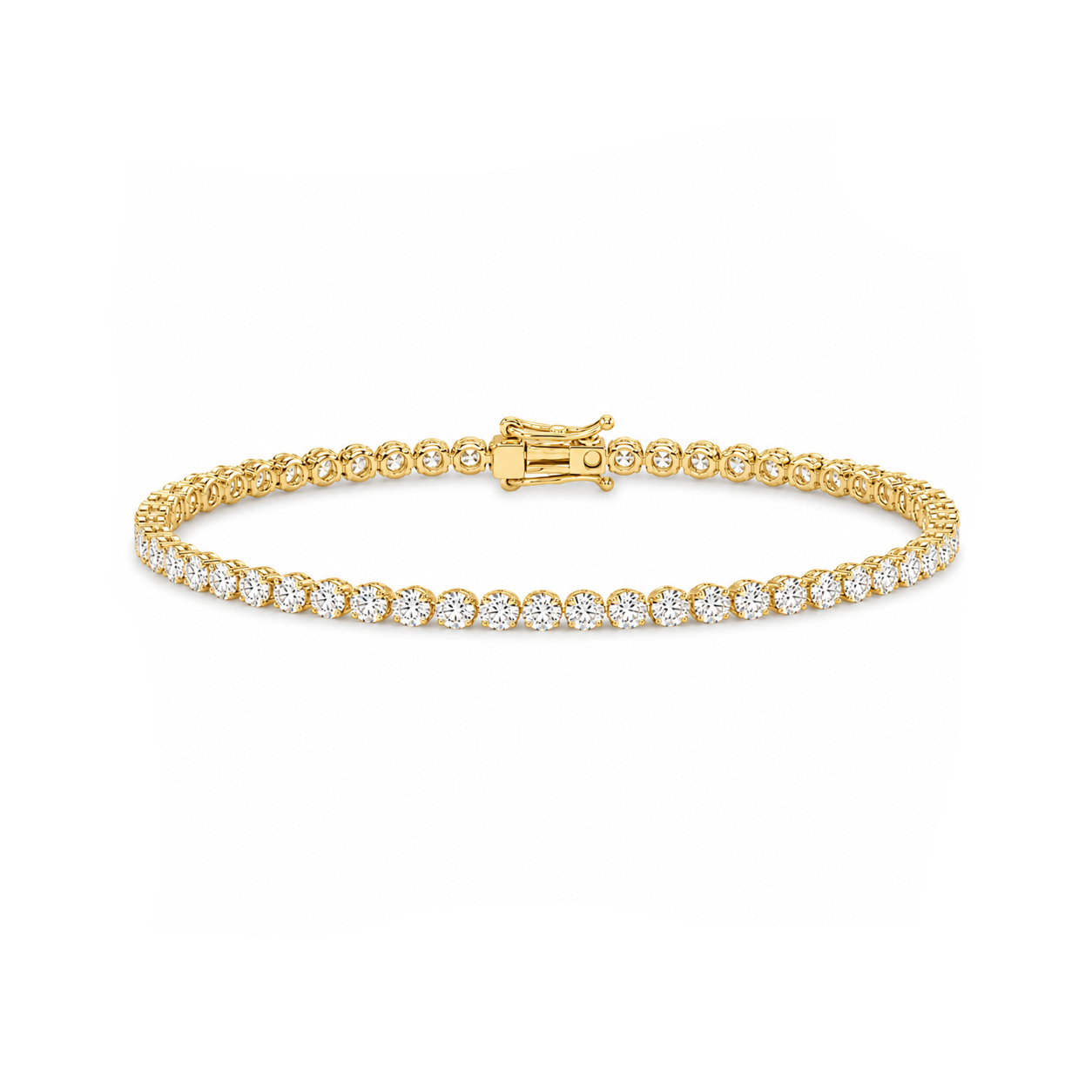 3 Carat Crown Design Natural Diamond Tennis Bracelet