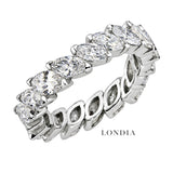 3 Carat F Color Natural Diamond Marquise Full Eternity Ring