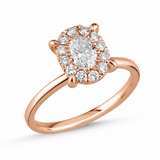 3 Carat Look 0.80 Ct. Magic Oval Natural Diamond Solitaire Ring