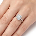 3 Carat Look 0.80 Ct. Magic Oval Natural Diamond Solitaire Ring