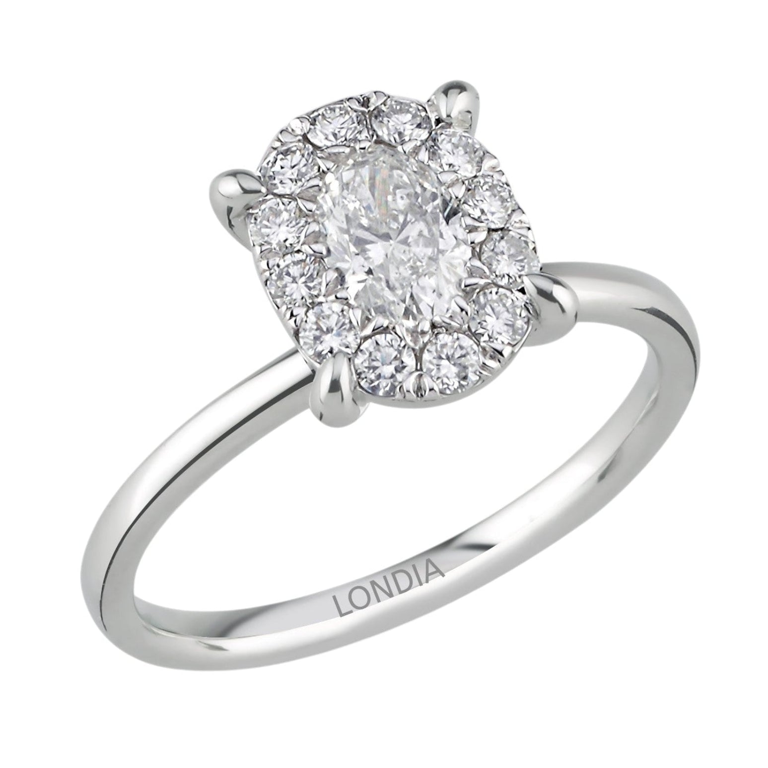 3 Carat Look 0.80 Ct. Magic Oval Natural Diamond Solitaire Ring
