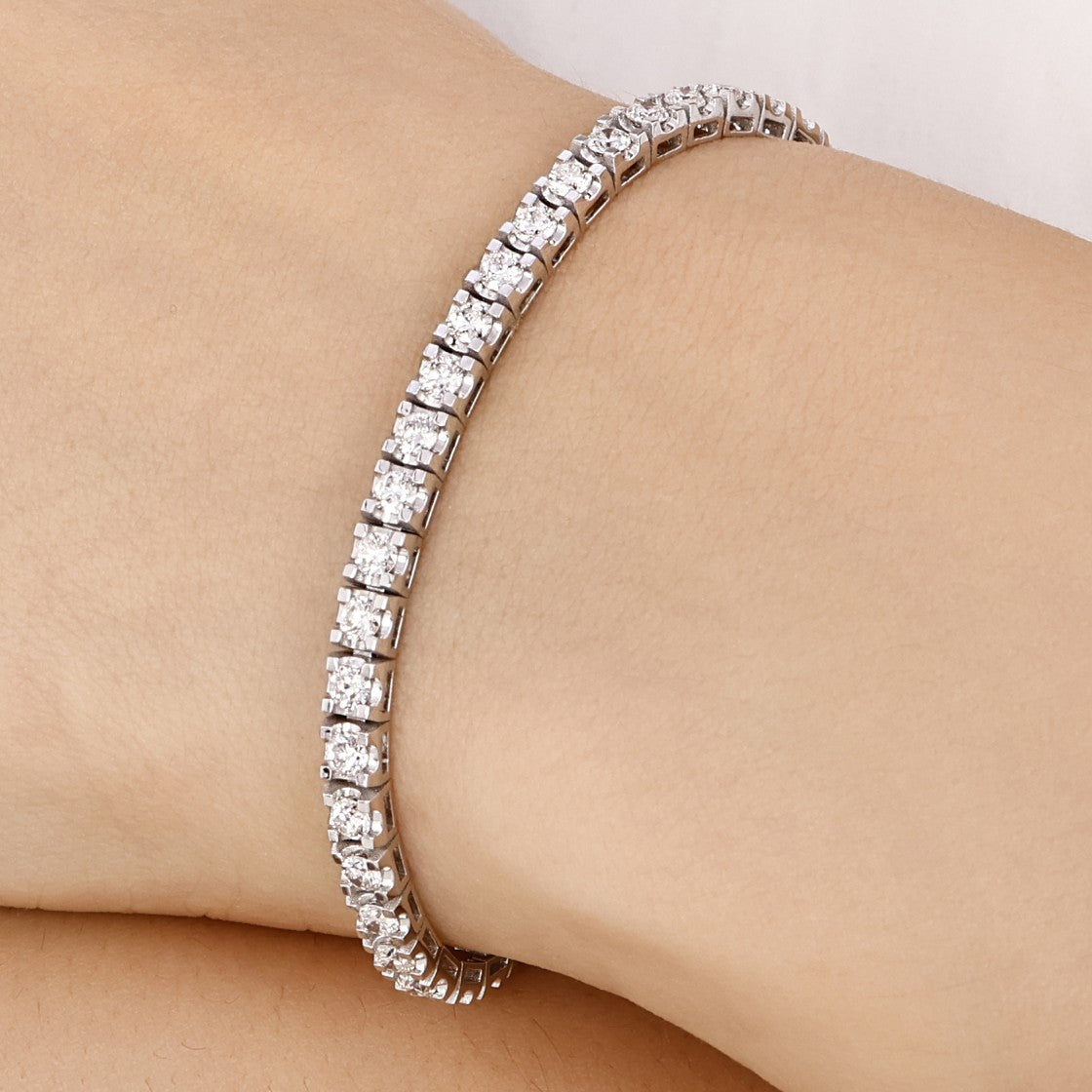 3 Carat Natural Diamond Clair Design Tennis Bracelet