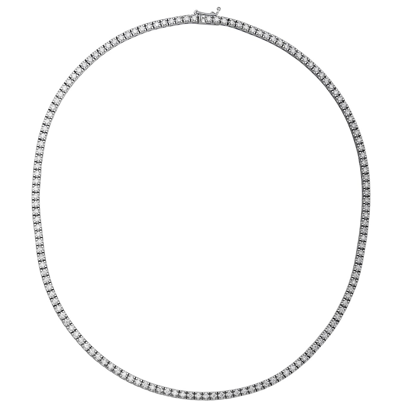 3 Carat Natural Diamond Clair Tennis Necklace
