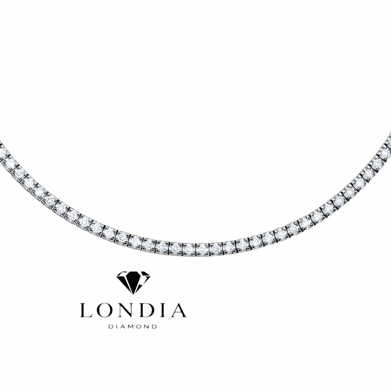 3 Carat Natural Diamond Clair Tennis Necklace