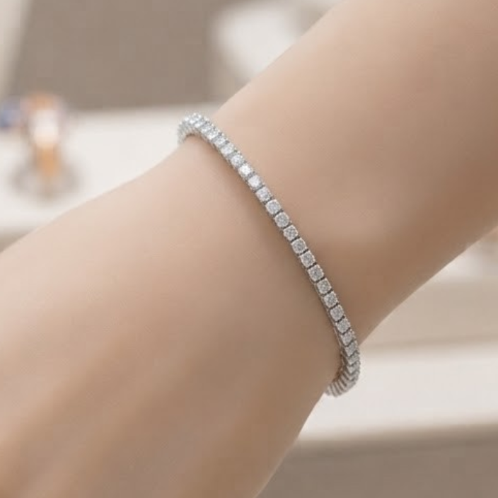 3 Carat Natural Diamond Classic Design Tennis Bracelet