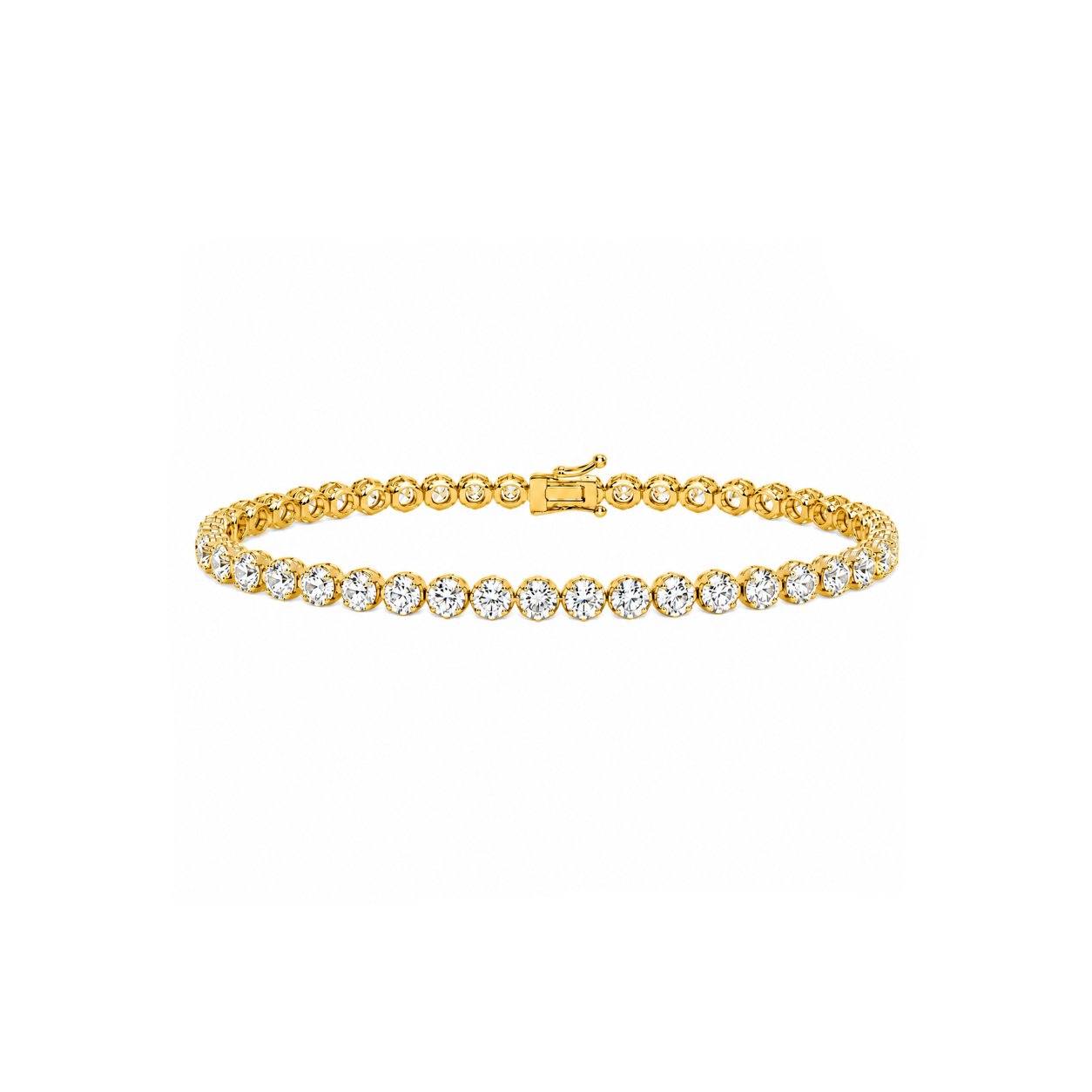 4.00 Carat Super Light Crown Bracelet in 14K Gold