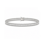 4.15 Ct. Natural Diamond Baguette Design Tennis Bracelet