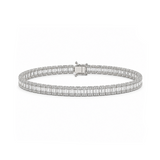 4.15 Ct. Natural Diamond Baguette Design Tennis Bracelet
