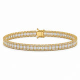 4.15 Ct. Natural Diamond Baguette Design Tennis Bracelet