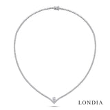 4.35 Carat Aura Line Diamond Tennis Design Necklace