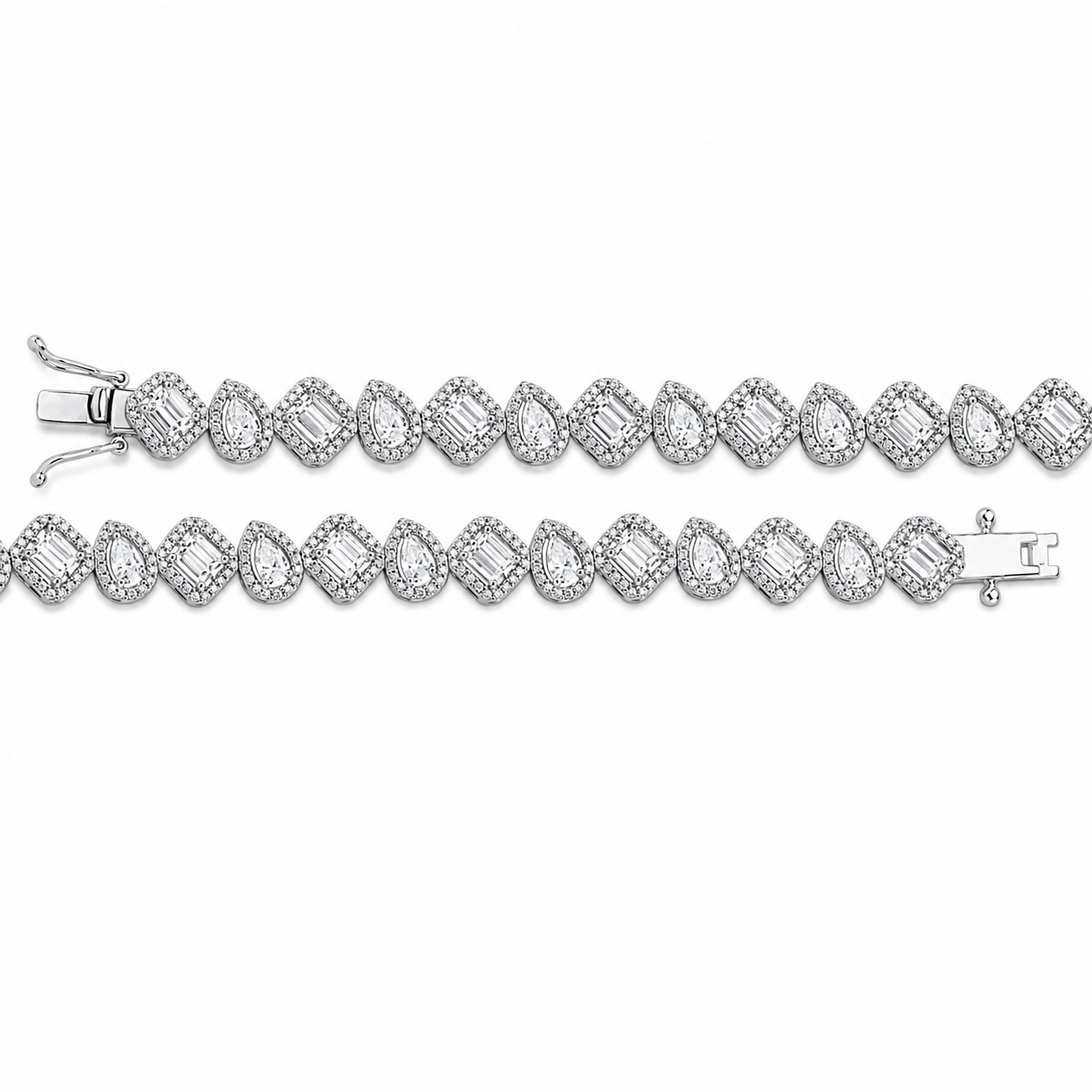 4.35 Carat Natural Diamond Designer Tennis Bracelet