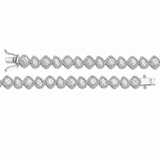 4.35 Carat Natural Diamond Designer Tennis Bracelet