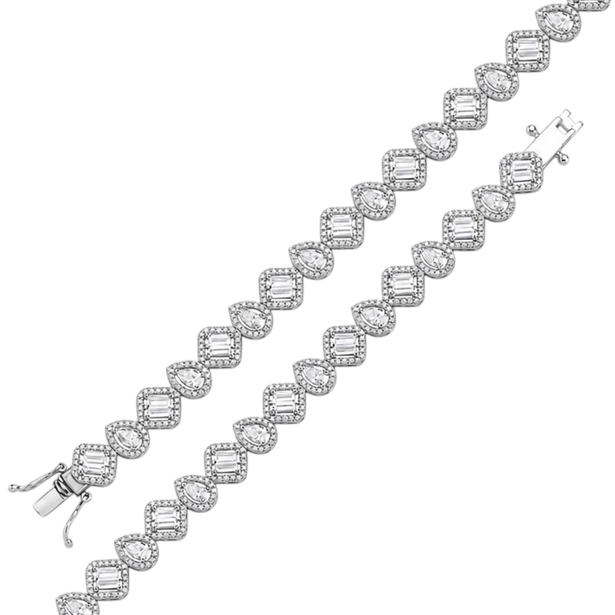 4.35 Carat Natural Diamond Designer Tennis Bracelet