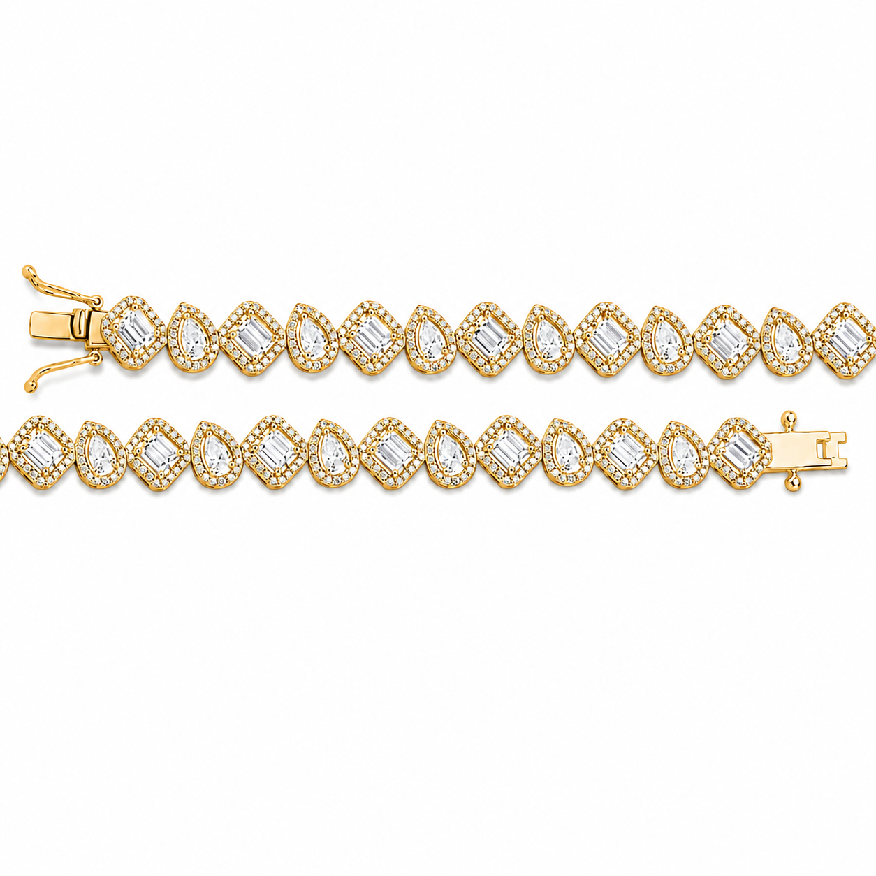 4.35 Carat Natural Diamond Designer Tennis Bracelet