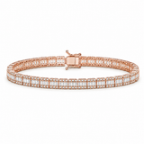 4.60 Ct. Natural Diamond Baguette Design Tennis Bracelet