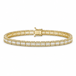 4.60 Ct. Natural Diamond Baguette Design Tennis Bracelet