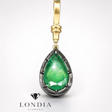4.65 Carat Pear Cut Emerald Charm Necklace