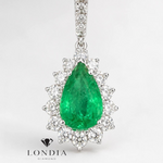 4.70 Carat Natural Emerald and Diamond Design Charm Necklace