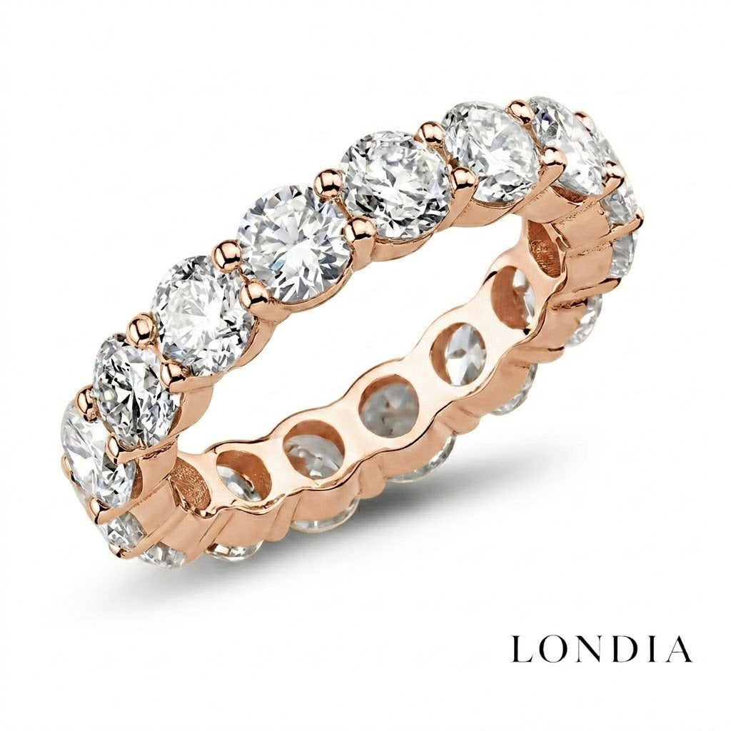 4.80 Carat Diamond Eternity Ring in 14K Solid Gold