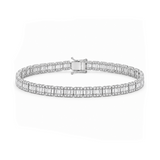 4.85 Ct. Natural Diamond Baguette Design Tennis Bracelet