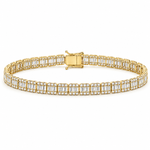 4.85 Ct. Natural Diamond Baguette Design Tennis Bracelet