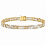 4.85 Ct. Natural Diamond Baguette Design Tennis Bracelet