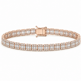 4.85 Ct. Natural Diamond Baguette Design Tennis Bracelet