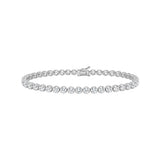 4 Carat Crown Design Natural Diamond Tennis Bracelet