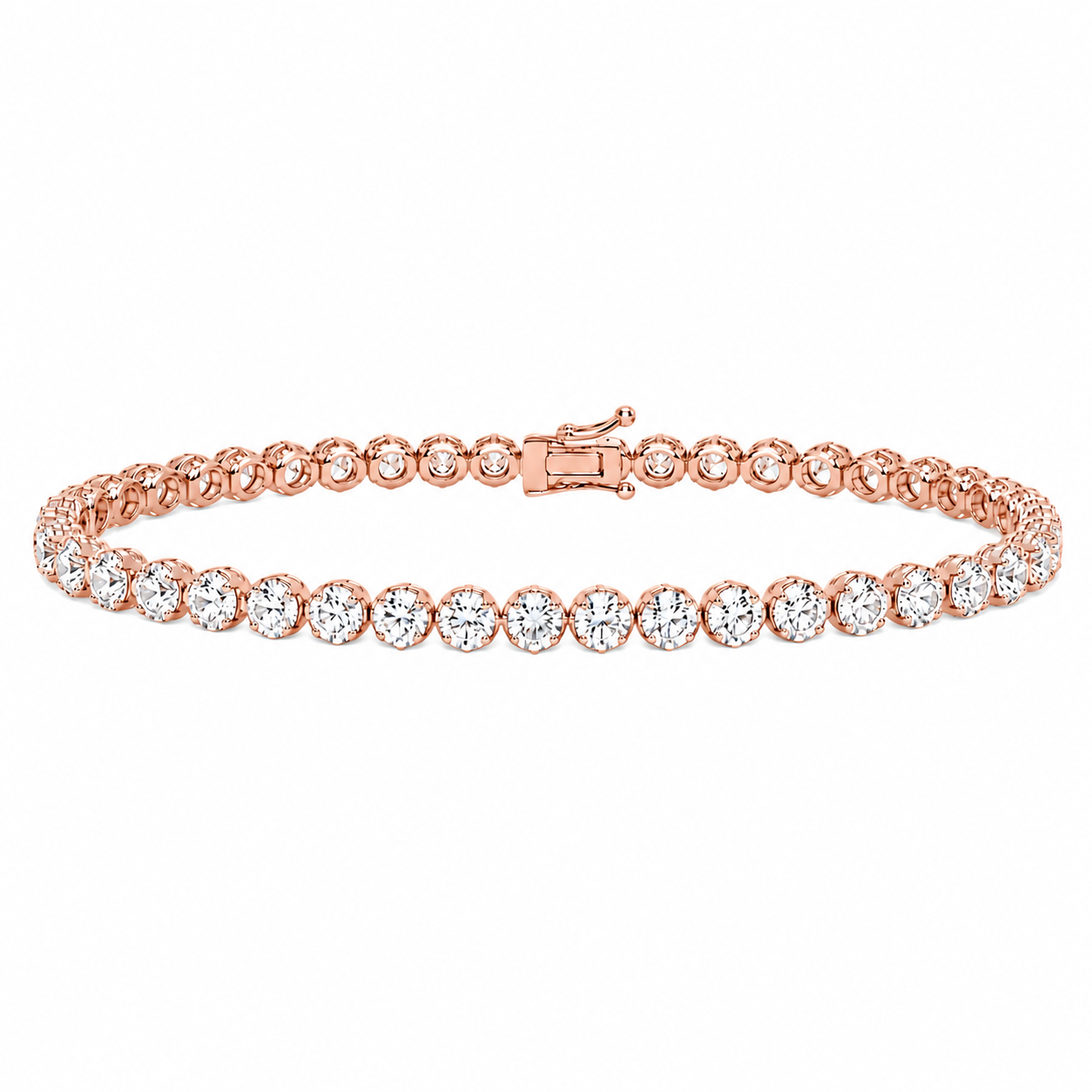 4 Carat Crown Design Natural Diamond Tennis Bracelet