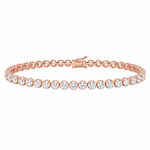 4 Carat Crown Design Natural Diamond Tennis Bracelet
