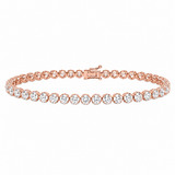 4 Carat Crown Design Natural Diamond Tennis Bracelet