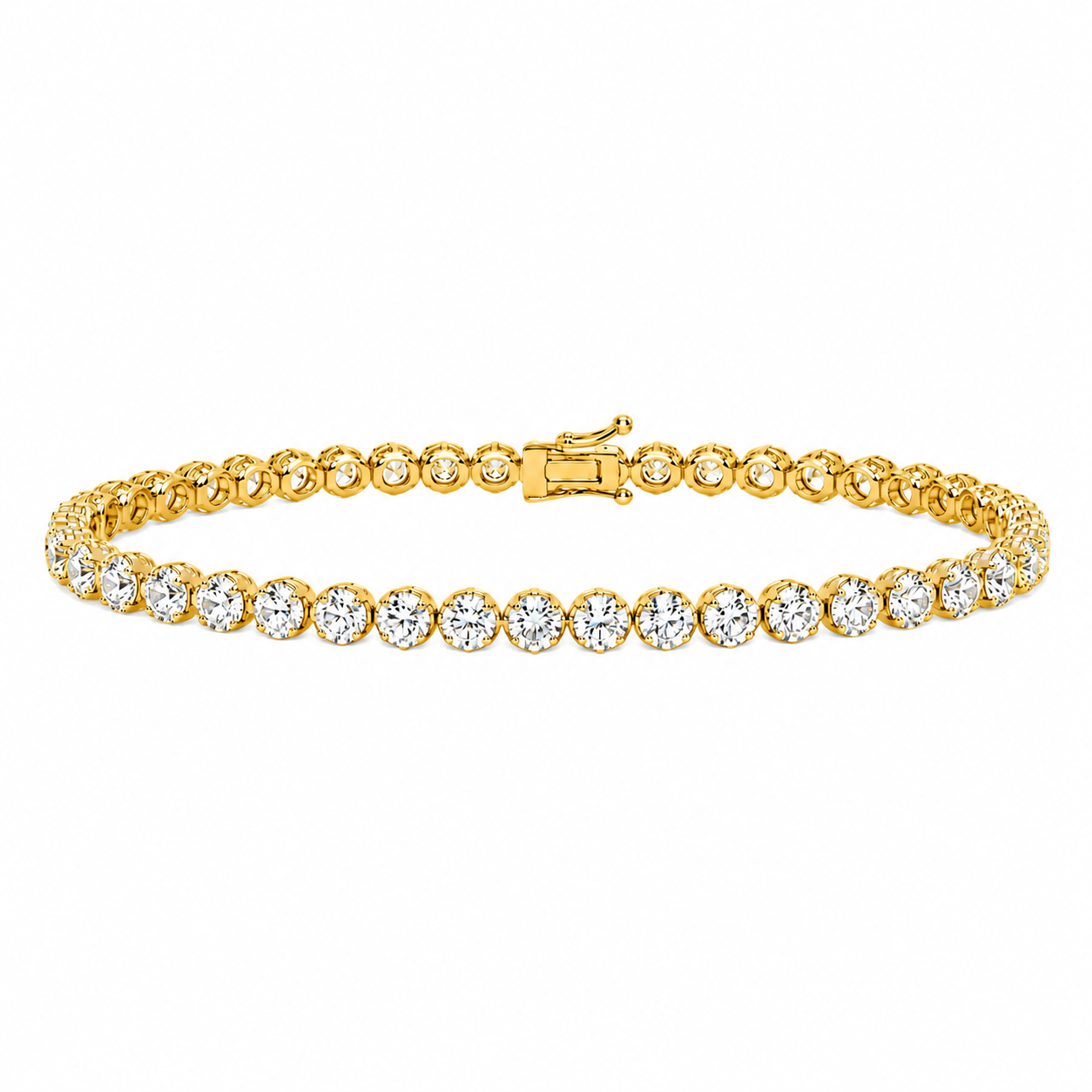 4 Carat Crown Design Natural Diamond Tennis Bracelet