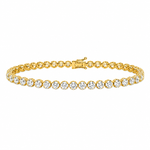 4 Carat Crown Design Natural Diamond Tennis Bracelet