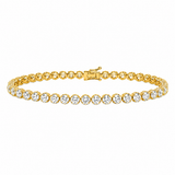 4 Carat Crown Design Natural Diamond Tennis Bracelet