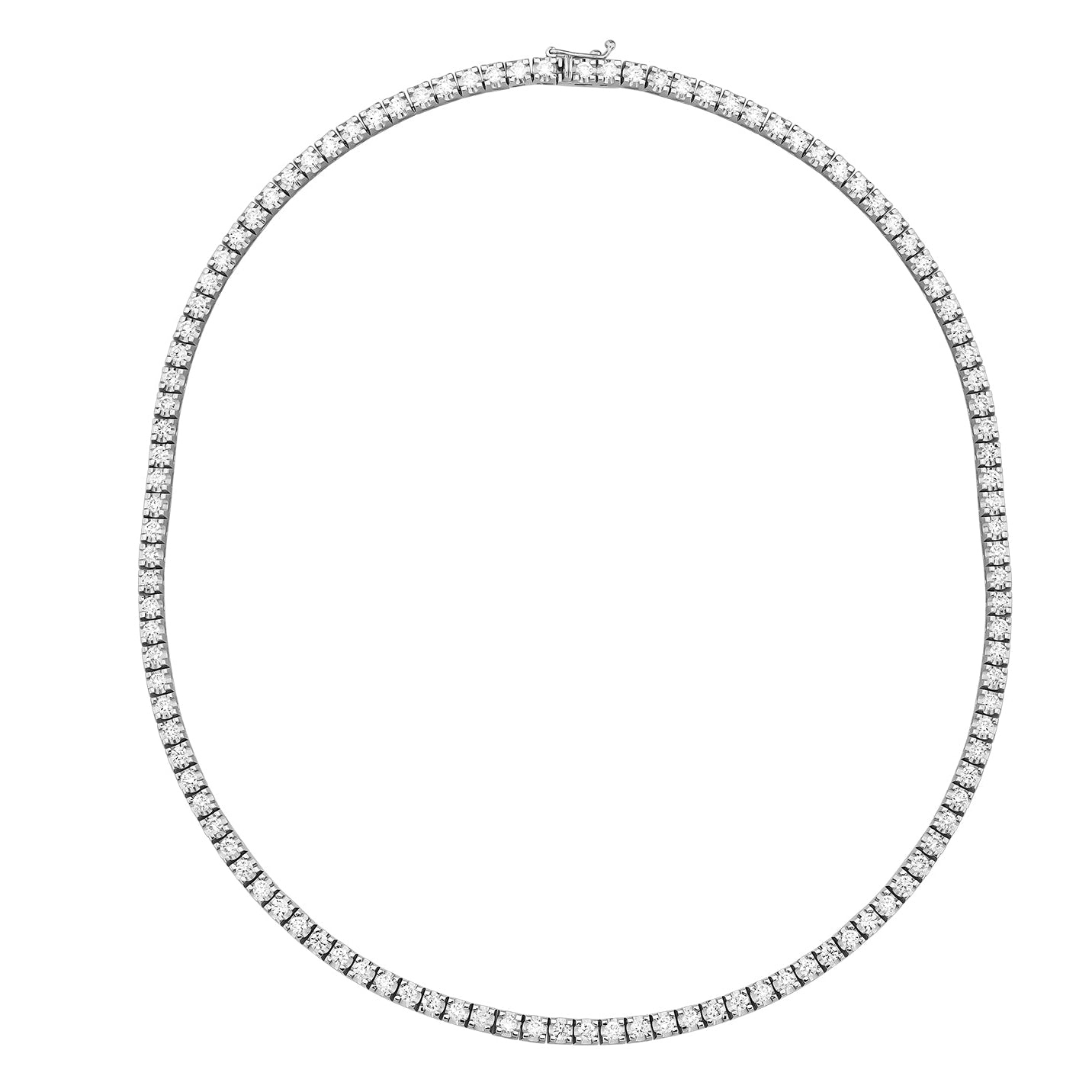 4 Carat Natural Diamond Clair Tennis Necklace