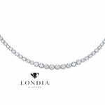 4 Carat Natural Diamond Crown Design Tennis Necklace