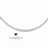 4 Carat Natural Diamond Crown Design Tennis Necklace
