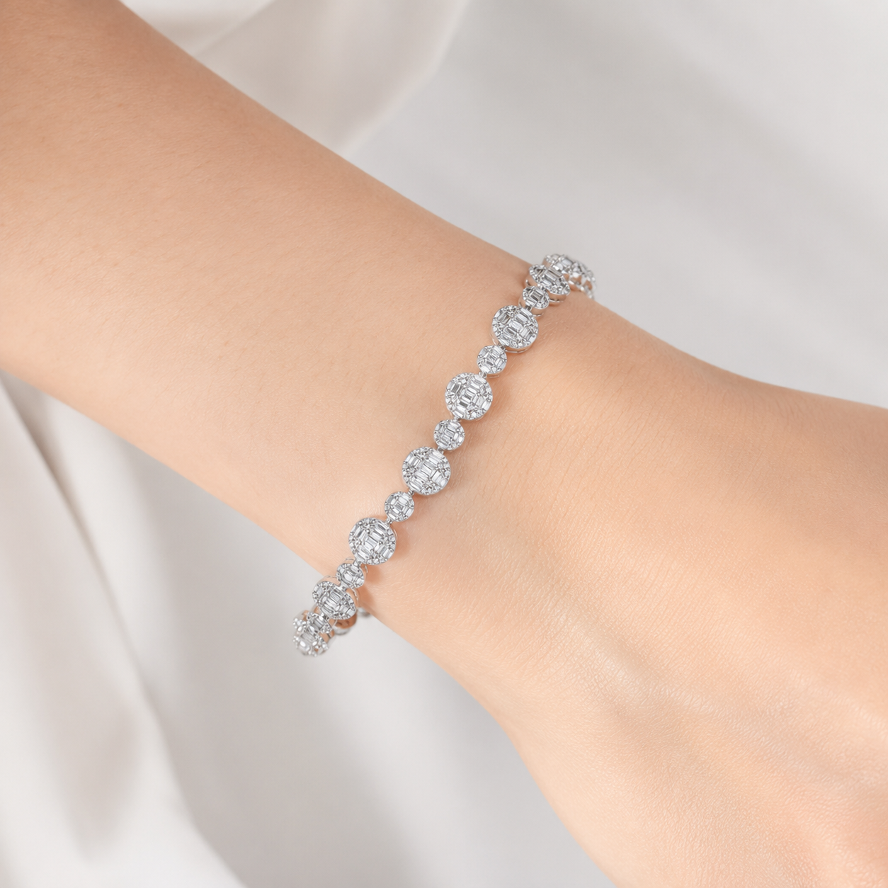 4 Carat Natural Diamond Designer Tennis Bracelet