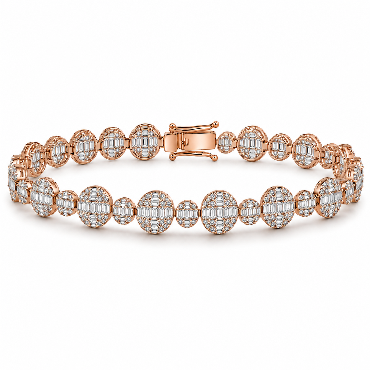 4 Carat Natural Diamond Designer Tennis Bracelet