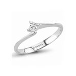F Color 0.10 Carat Natural Diamond Solitaire Ring