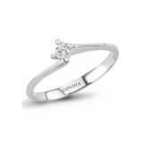 F Color 0.10 Carat Natural Diamond Solitaire Ring