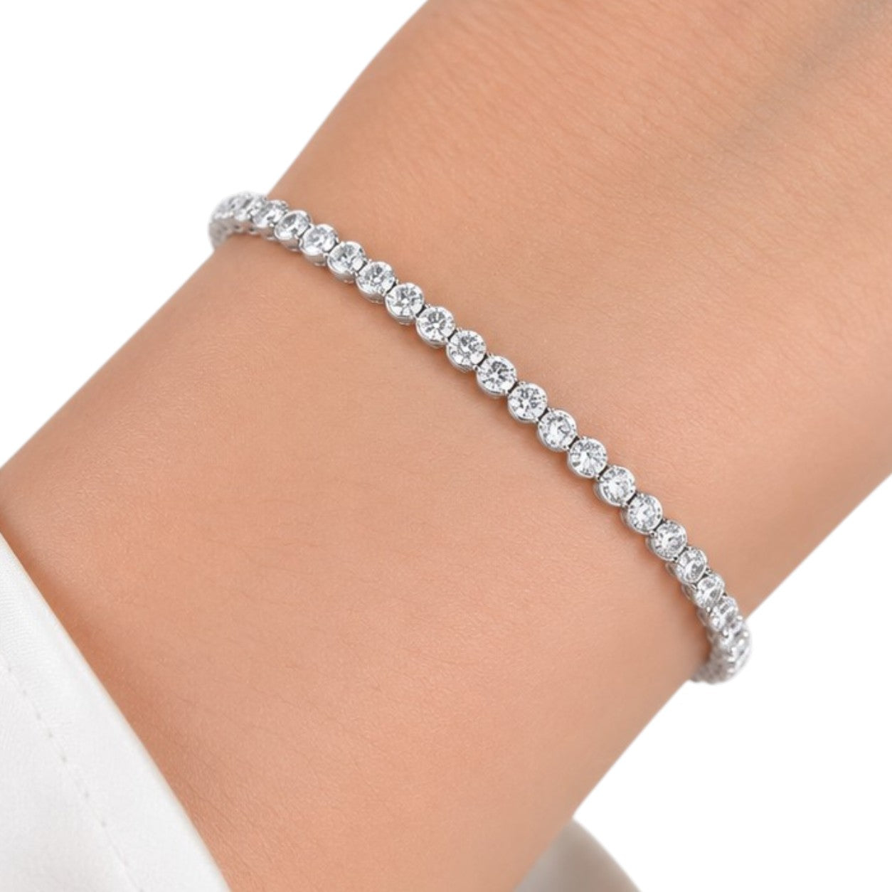 5.00 Carat Super Light Crown Bracelet in 14K Gold