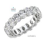 5.40 Ct. F Color HRD International Certified Oval Full Eternity Ring
